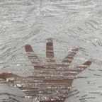 Layered 2 mm Crystal Sequin Embroidered Mesh Fabric — fabric photo 3