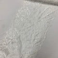 Large Floral Corded Raised-Texture Stretch Lace Trim 18 cm — fabric photo 5