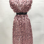 3/5/9/12 mm Sequin Embroidered Bridal Fabric — fabric photo 5