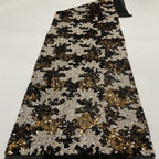 Stretch 5 mm Sequin Embroidered Stretch Mesh Fabric – Design 34719