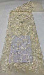 Beaded Mesh with 3/7mm Sequin Embroidery — fabric photo 6