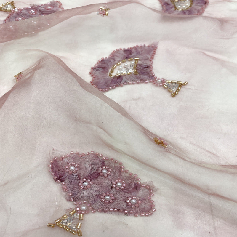 Printed Ribbon Sequin Organza for Dresses — fabric photo 5