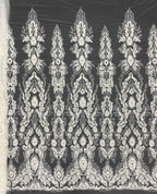 Heavy Sequin & Bubble-Bead Embroidered Bridal Fabric – Design 63135