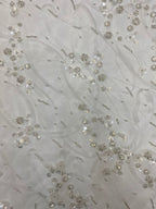 Corded Triple-Bead & 3/7 mm Sequin Embroidered Fabric — fabric photo 5