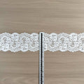 Five-Petal Floral Double-Scallop Picot-Edge Stretch Nylon-Spandex Lace Trim 9 cm — fabric photo 5
