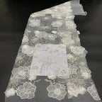 3D Sequin & Bubble-Bead Embroidered Bridal Fabric – Design 04255 — fabric photo 2