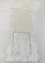 Shell Sequin Bead Embroidered Stretch Mesh — fabric photo 6