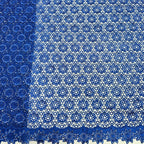 Floral Sequin Embroidered Water-Soluble Guipure Lace Fabric