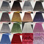 Heavy 3/5 mm Sequin Embroidered Stretch Mesh Fabric — fabric photo 3