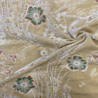 Fleece Base Bugle Bead Sequin Embroidery Fabric — fabric photo 5