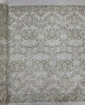 Sequin Embroidered Bridal Fabric – Design 49439 — fabric photo 6