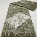 Heavy Sequin & Bugle-Bead Embroidered Bridal Fabric – Design 28351 — fabric photo 5