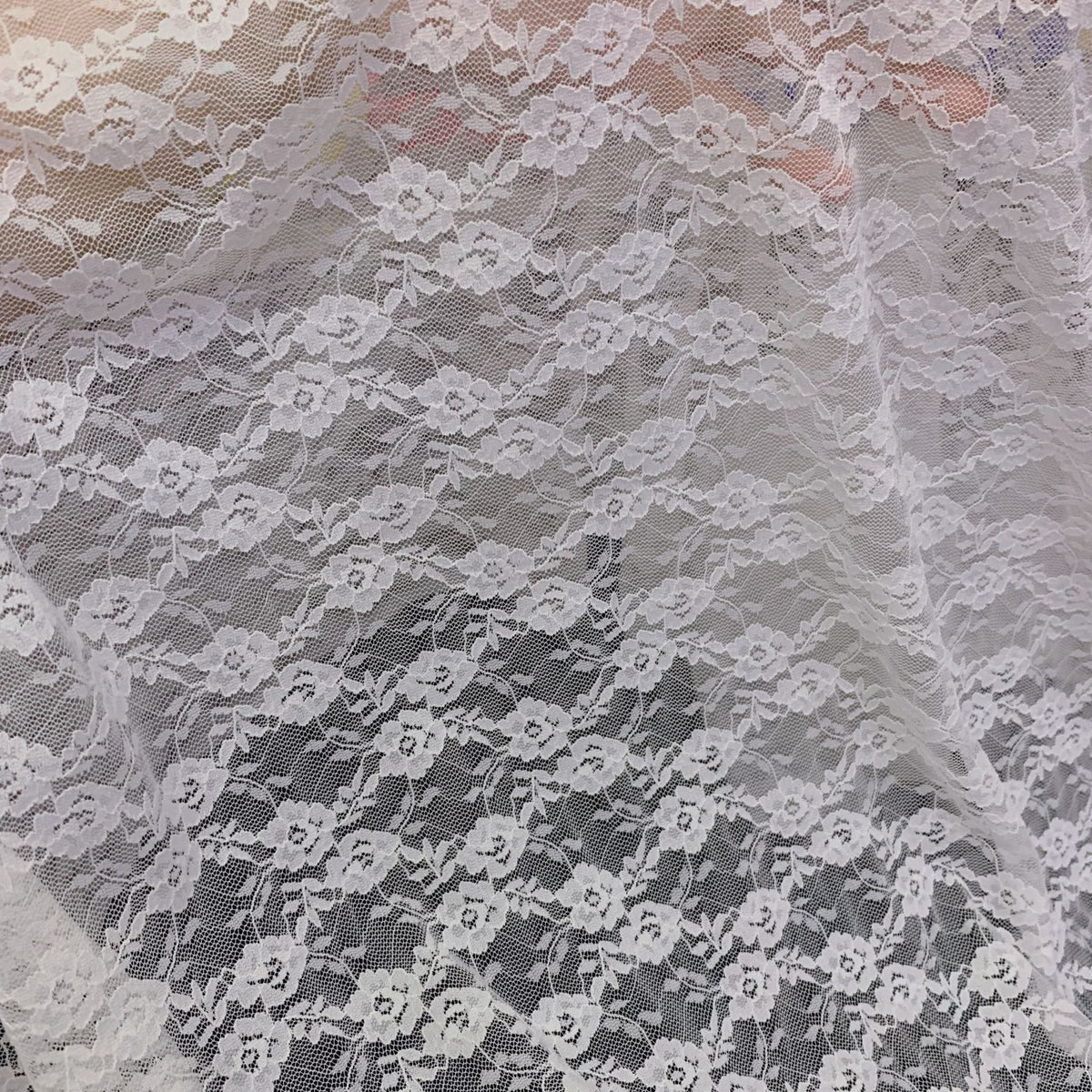 Peony Floral Stretch Nylon Lace Trim