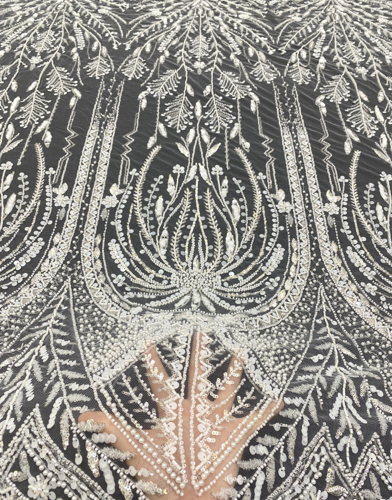 Single-Sided Bugle Beaded Sequin Fabric — fabric photo 2