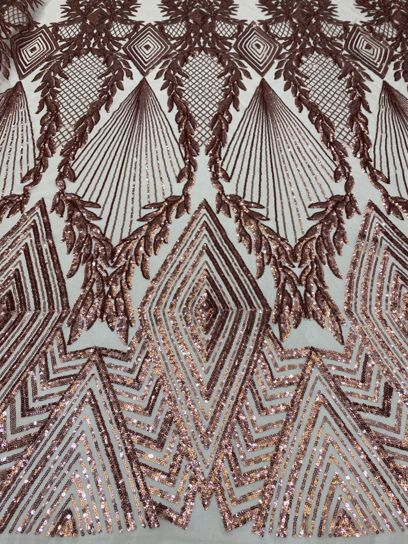 Stretch Mesh with 3mm Sequin Embroidery