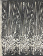 3D Bugle Foam Bead & 3/7mm Sequin Fabric — fabric photo 6
