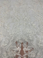 Foam Bead & 3/4mm Sequin Formalwear Fabric — fabric photo 4