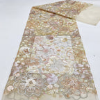 Multicolor Layered Sequin Embroidered Tulle Mesh Fabric — fabric photo 4