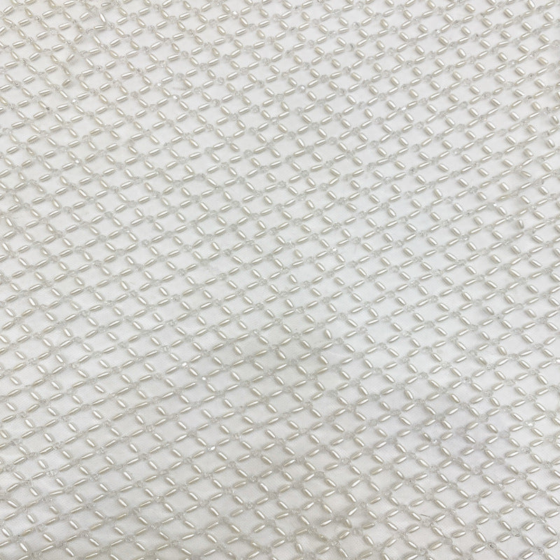 Diamond and Seed Bead Embroidery Fabric — fabric photo 2