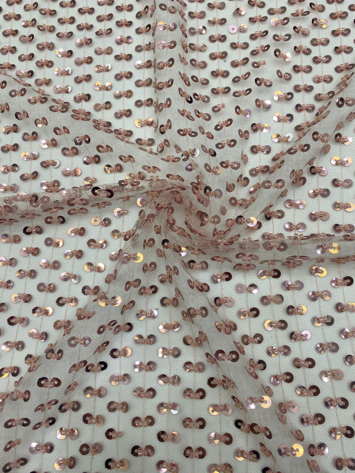 Figure-Eight Bead & 5mm Sequin Embroidery Fabric — fabric photo 6