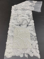 Ribbon Foam Bead Sequin Embroidered Fabric — fabric photo 6