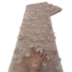3D Butterfly Bugle Bead Sequin Embroidered Lace — fabric photo 4