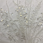 3D 3/7 mm Sequin & White-Core Bead Embroidered Bridal Fabric – Design 14847 — fabric photo 5
