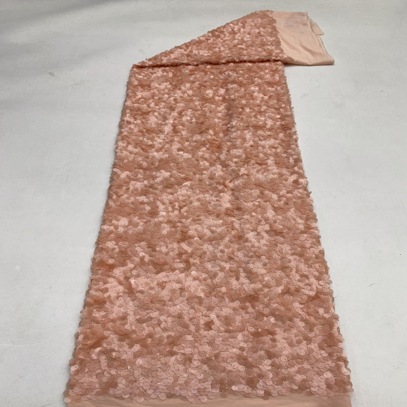 Fine 9 mm Sequin Embroidered Bridal Fabric