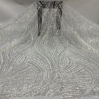 3/5 mm Sequin Embroidered Bridal Fabric – Design 72031