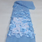 3D Floral Sequin Beaded Lace for Dressmaking — fabric photo 5