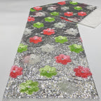 Multicolor 3/5 mm Sequin Embroidered Bridal Fabric – Design 83711 — fabric photo 3