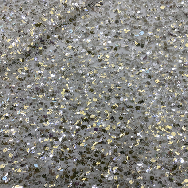 Sequin Embroidered Bridal Fabric – Design 66463 — fabric photo 2