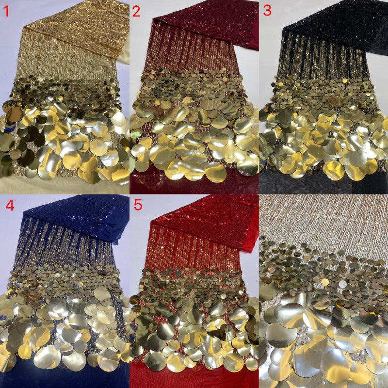 Stretch Mesh with 3–60mm Decorative Sequins