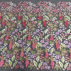 Yellow Bellflower Hand-Embroidered Fabric — fabric photo 4