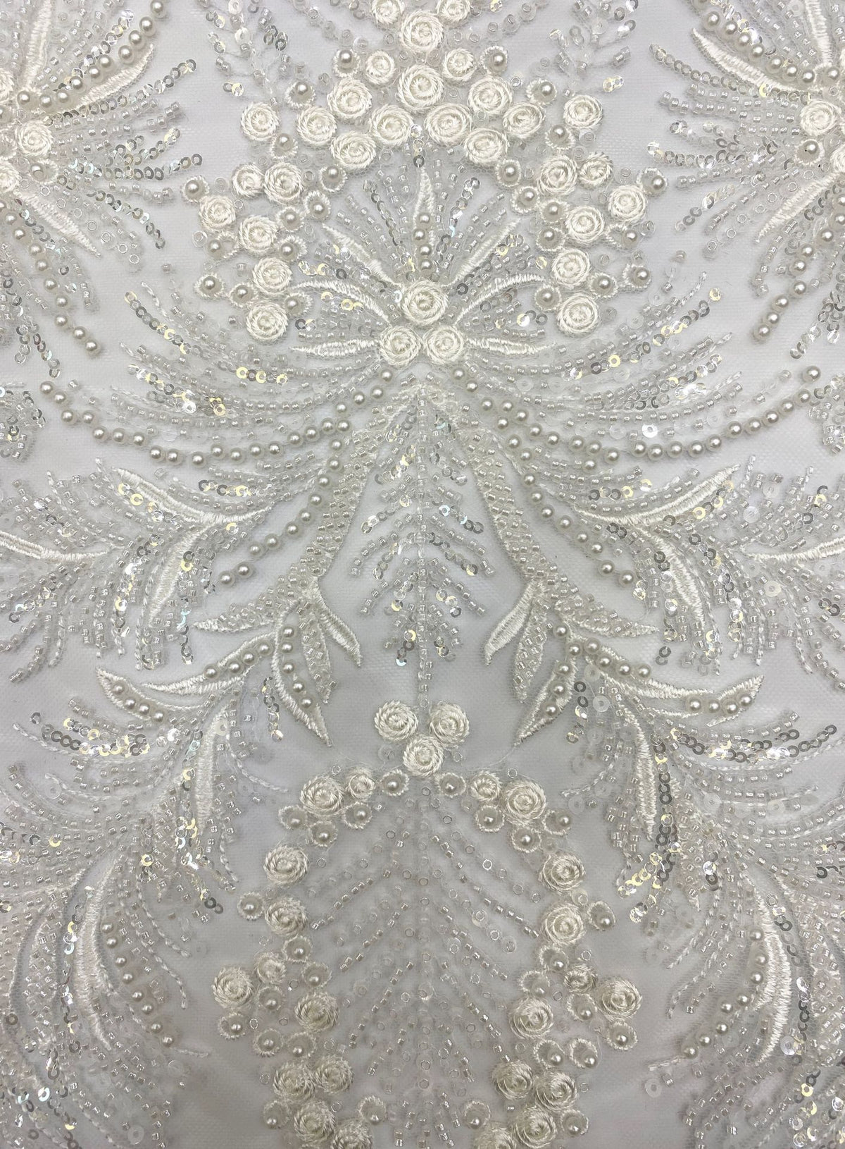 Botanical Bead Sequin Fabric for Wedding Dresses — fabric photo 5