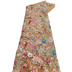 Ethnic Floral Embroidered Mesh Lace