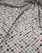Embroidered Mesh with 3/5 mm Sequins