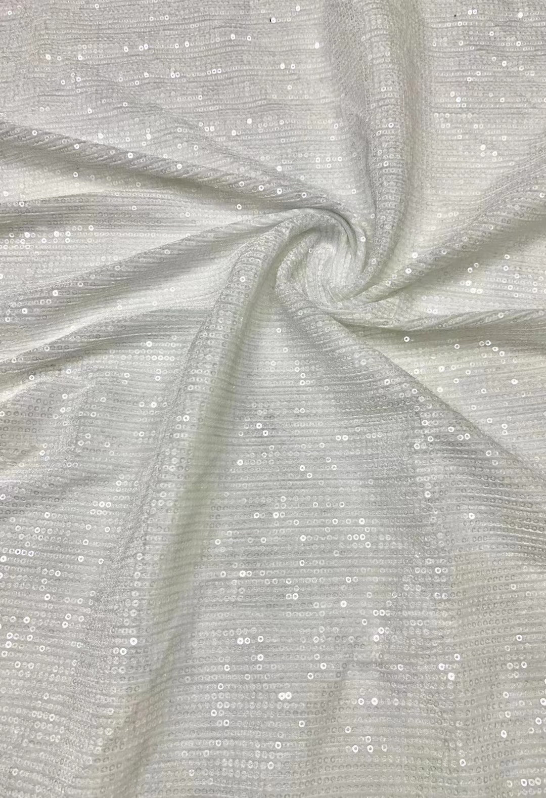 Stretch Flannel with Straight Sequin Embroidery — fabric photo 2