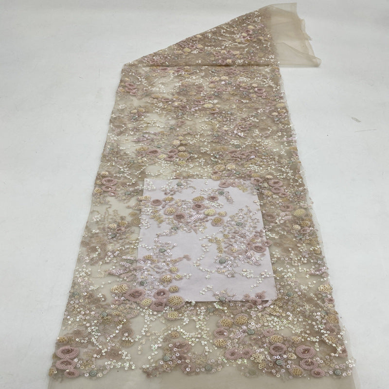 Colorful Laminated Sequin Dress Fabric