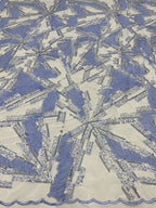Corded Double-Bead and 4/7 mm Crystal Sequin Fabric — fabric photo 2