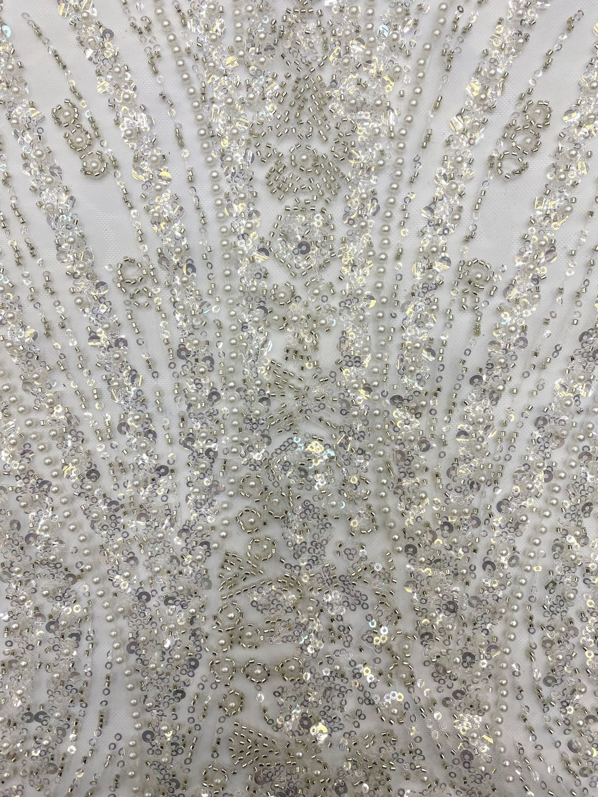 Velvet-Based Bead & Sequin Embroidery Fabric — fabric photo 5