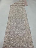 Dense 5mm Sequin Embroidered Stretch Mesh — fabric photo 6