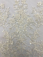 Heavy Sequin & Bubble-Bead Embroidered Bridal Fabric – Design 69919 — fabric photo 5
