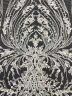 Sequin Embroidered Bridal Fabric – Design 92511 — fabric photo 3