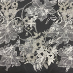 Large Floral Laser Lace Bead Sequin Fabric — fabric photo 4