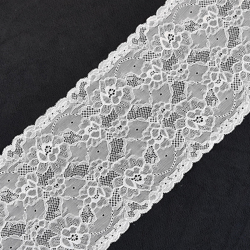 Picot-Edge Stretch Nylon Lace Trim 18 cm — fabric photo 5