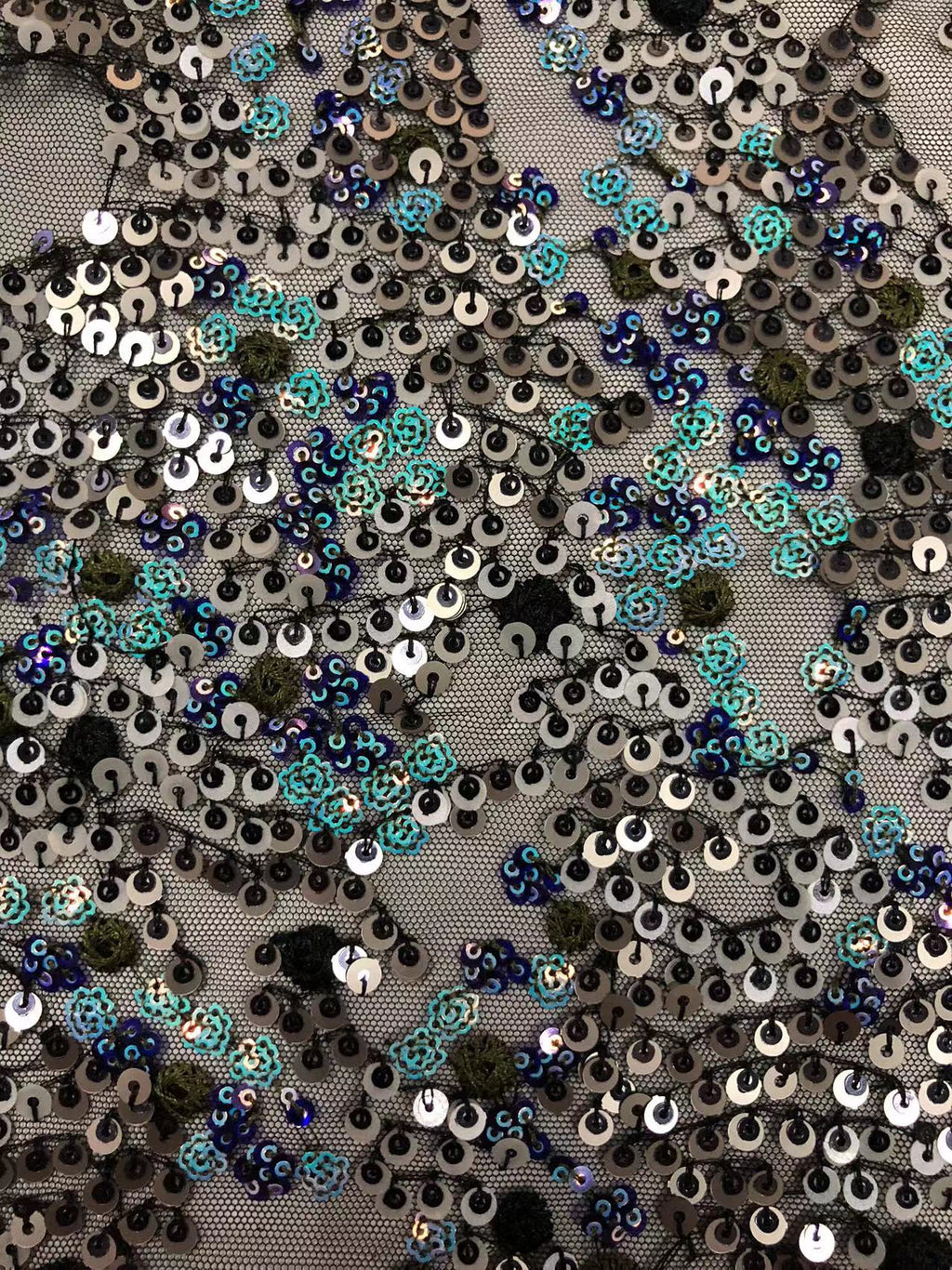 Geometric Layered Multicolor 2/3/4/5 mm Sequin Fabric — fabric photo 5
