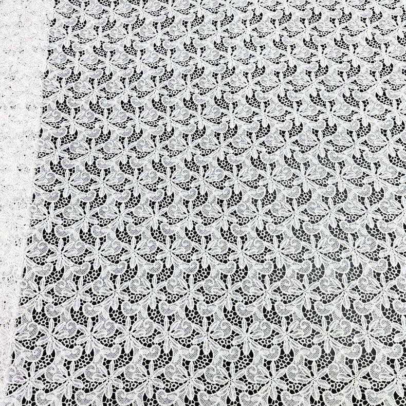 Floral Embroidered Guipure Lace Fabric – Design 79551 — fabric photo 2