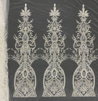 Sequin & Bubble-Bead Embroidered Bridal Fabric – Design 95295 — fabric photo 6