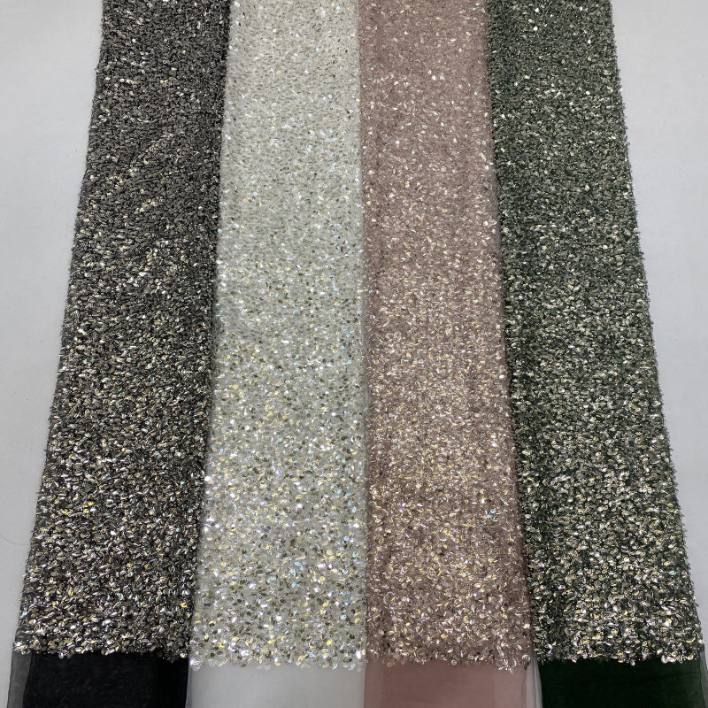 Sequin Embroidered Bridal Fabric – Design 66463 — fabric photo 3